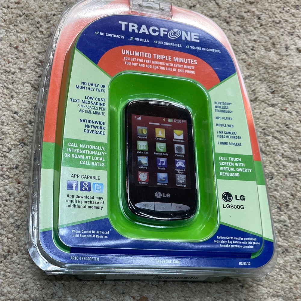 LG Black Cell Phone with Touch Screen